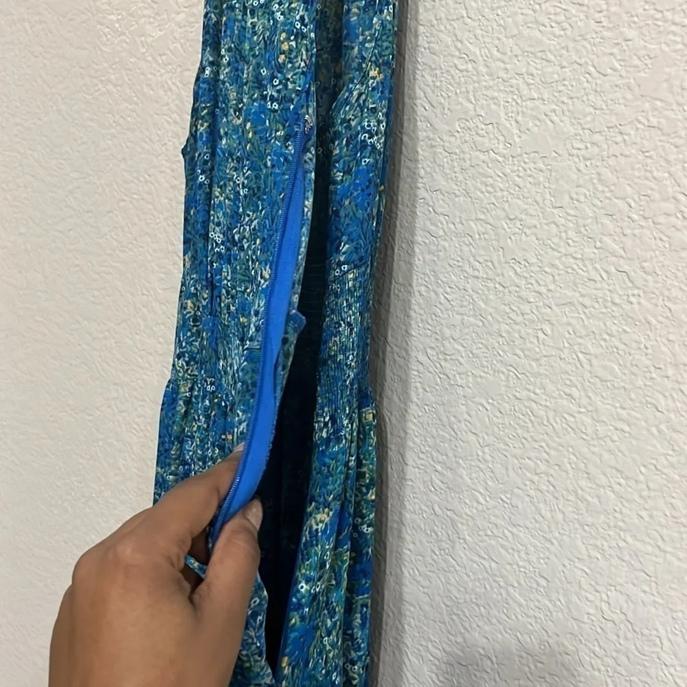 Belle and Sky Floral Maxi Dress with front split size Medium
